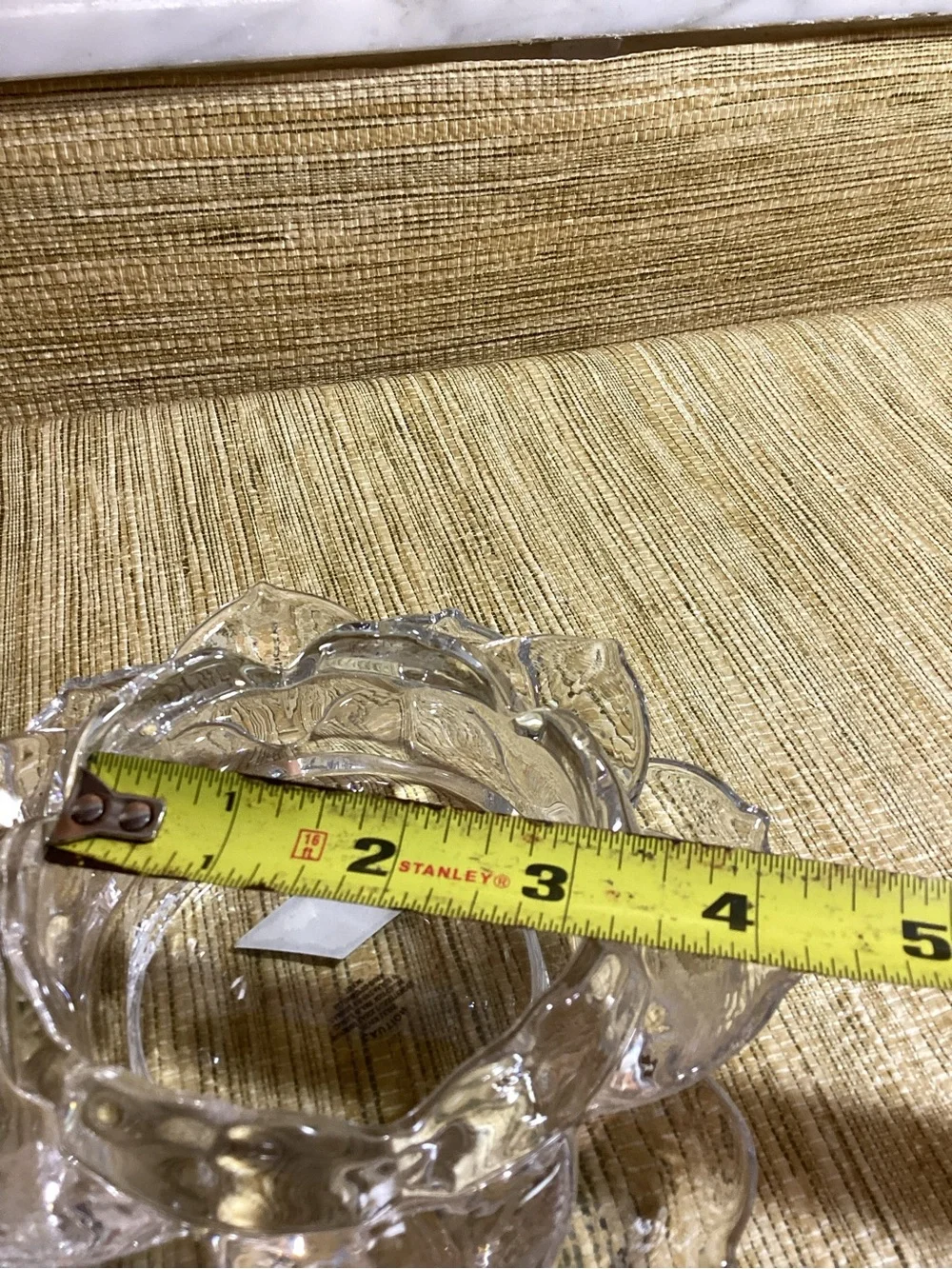 Shannon Crystal  Flower Candle Holder 5”